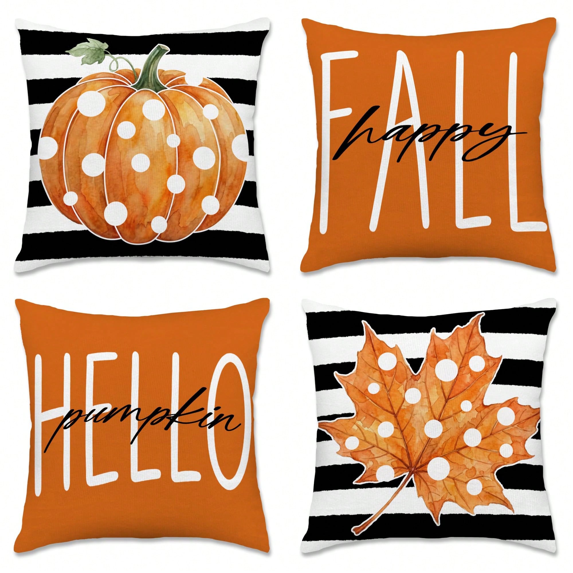 Pillow Insert 18X18 - 4 قطع من أغطية الوسائد الخريفية