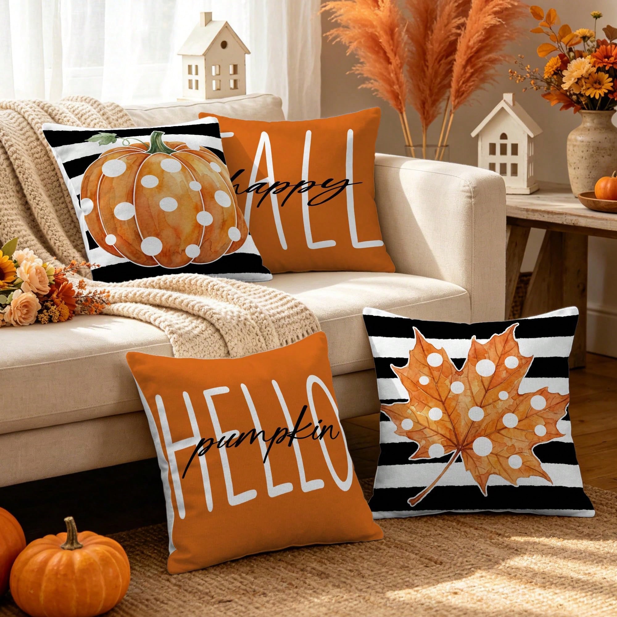 4 قطع من أغطية الوسائد الخريفي - مراجعة Pillow Insert 18X18 وسعره