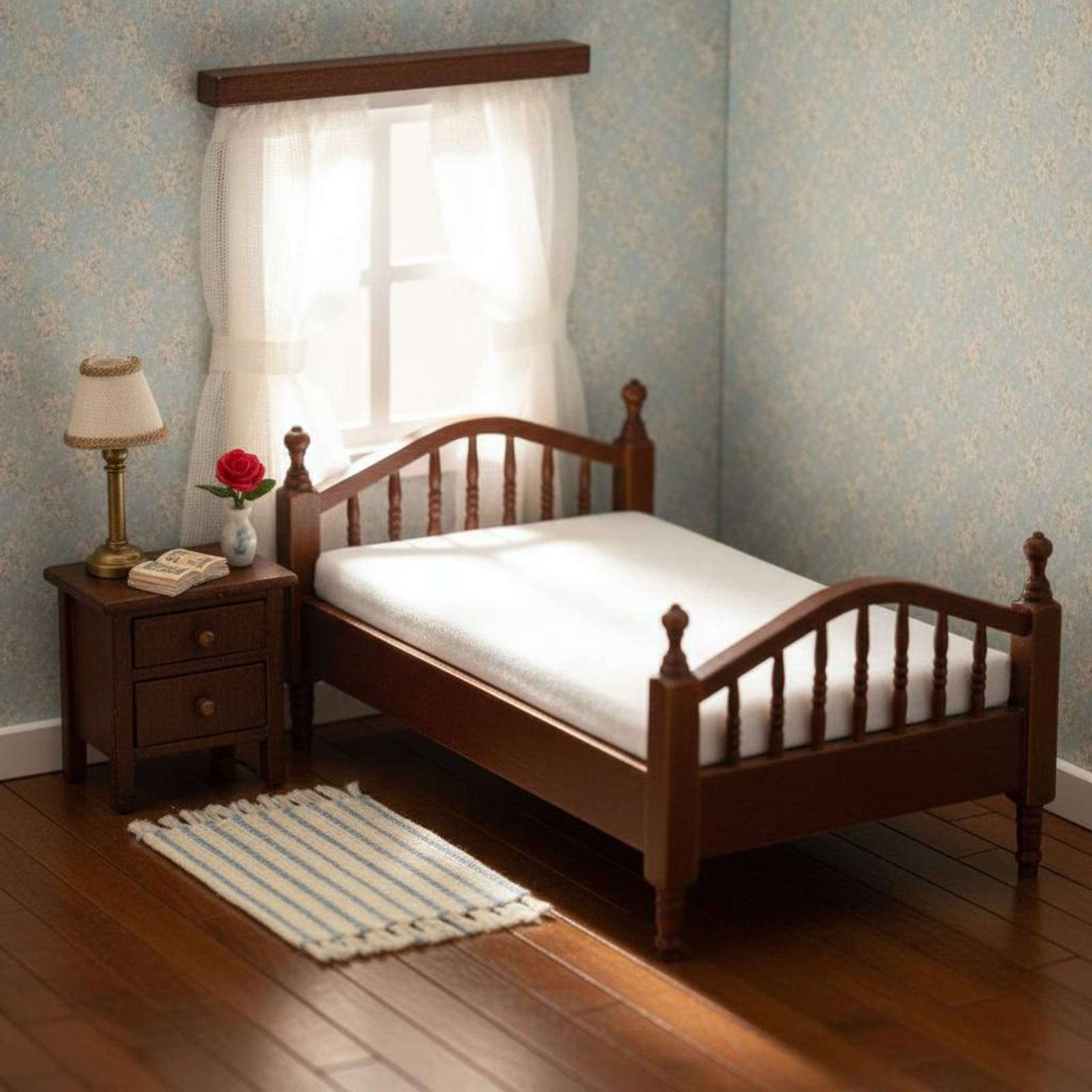 سرير دمية مصغر بمقياس 1:12، أث - مراجعة Home Textiles Usa وسعره